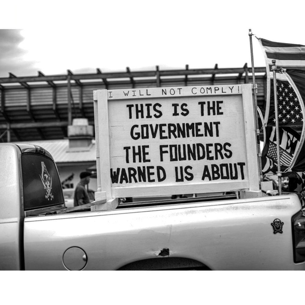 Photo of anti-government sign
